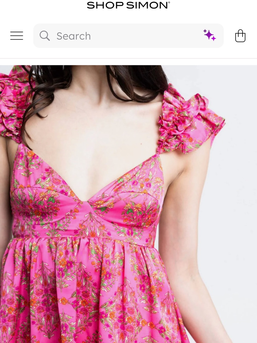 Karlie Pink Floral Ruffle Strap Tiered Maxi Dress Romantic Coquette - Picture 12 of 12